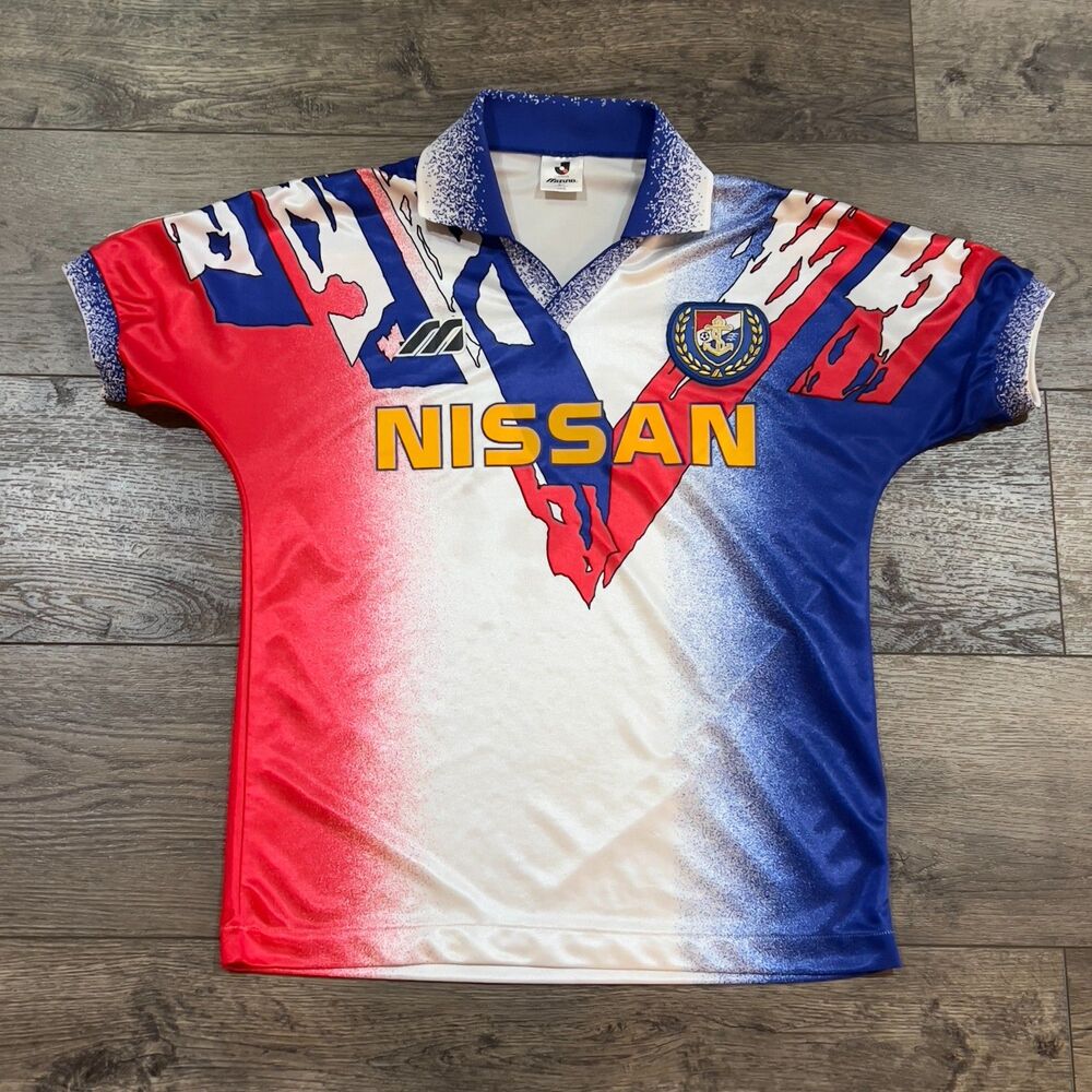 EXTREMELY RARE! Mizuno 1993-94 Yokohama Marinos Away Shirt J League Men's Large